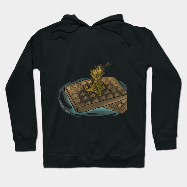 Waffle love Hoodie by Tatismallart